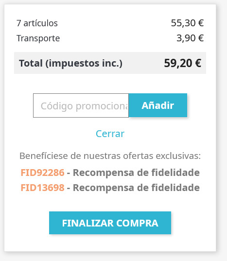 Ativar vale de descuento